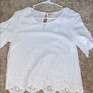 White lace shirt